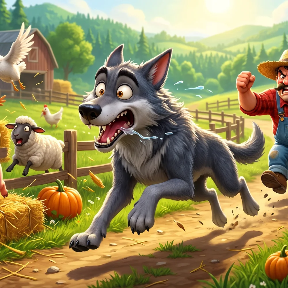 Catch Wolfie in Farm
